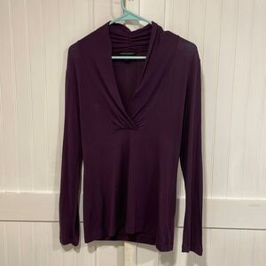 BANANA REPUBLIC, adorable, eggplant long sleeve top size MP